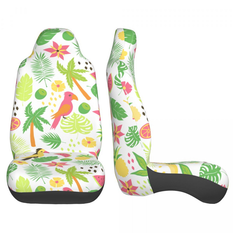 Vasaros Tropical Birds Universalus automobilinės sėdynės užvalkalas daugeliui automobilių Moteriškas automobilio sėdynės apsauginis audinys.