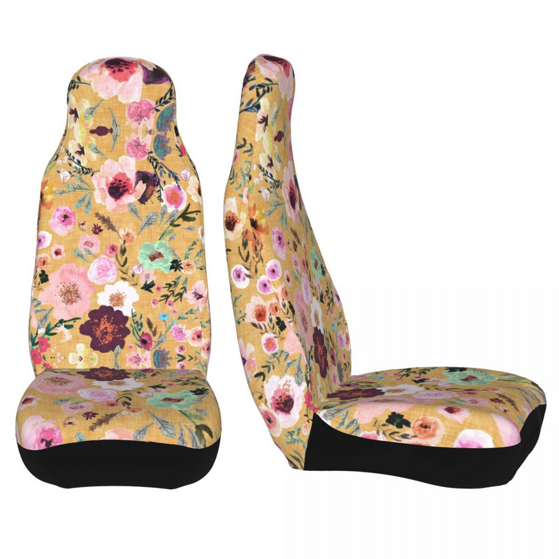 Burst Into Bloom univerzális autóülés huzat terepjáról, minden típushoz alkalmas Virágos virágos üléspárna/huzat Fiber Fishing