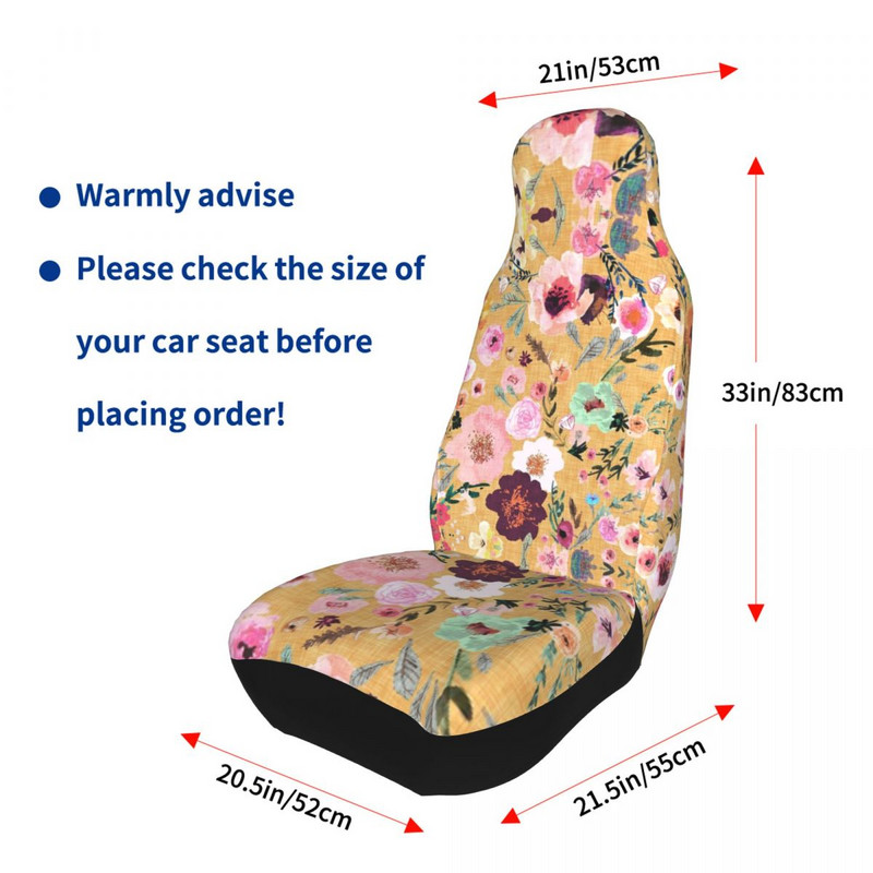 Burst Into Bloom univerzális autóülés huzat terepjáról, minden típushoz alkalmas Virágos virágos üléspárna/huzat Fiber Fishing