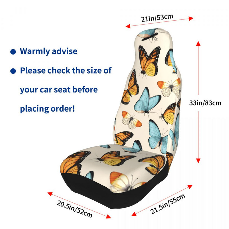 Vinatge Butterfly Pattern Universaalne autoistme katte kaitse, salongi tarvikud AUTOYOUTH autoistme kaitsekatted kalapüük