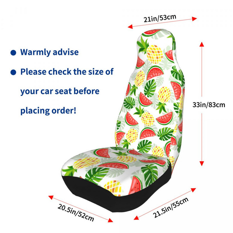 Summer Fruit Ananass Arbuus Universaalne autoistme kate Four Seasons jaoks maasturi istmekatete kangajaht