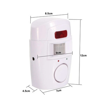 Система за домашна сигурност IR инфрачервен сензор за движение Аларен детектор 105dB алармен монитор Безжична алармена система + 2 дистанционни контролера