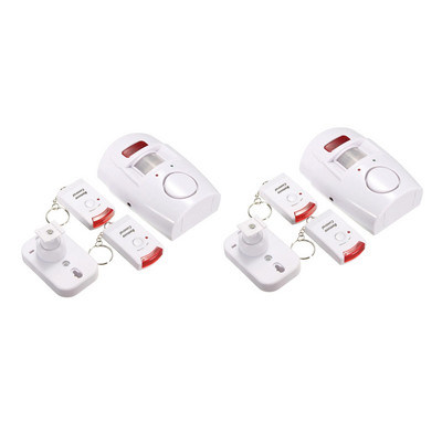 Koduvalvesüsteem IR infrapuna liikumisanduri häiredetektor 105dB häiremonitor Juhtmeta alarmsüsteem + 2 kaugjuhtimispulti