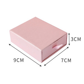 Опаковъчна кутия за бижута за многократна употреба за колие, гривна и пръстен в розово/бяло/черно
