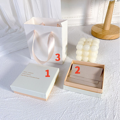 Alb, roz, negru, cutie de bijuterii, inel, cercei, brăţară, colier, cutii, geantă de flanel, ambalare, cutie de hârtie, geantă de mână, container reutilizabil