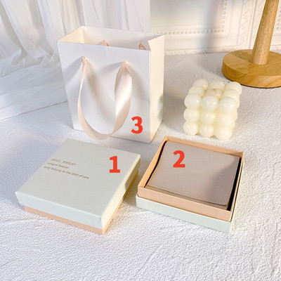 Alb, roz, negru, cutie de bijuterii, inel, cercei, brăţară, colier, cutii, geantă de flanel, ambalare, cutie de hârtie, geantă de mână, container reutilizabil