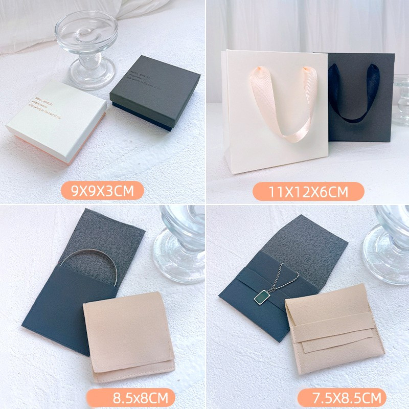 Alb, roz, negru, cutie de bijuterii, inel, cercei, brăţară, colier, cutii, geantă de flanel, ambalare, cutie de hârtie, geantă de mână, container reutilizabil