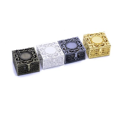 QIGO vallási ékszer hordtokok fém rózsafüzér nyaklánc dobozok ajándék