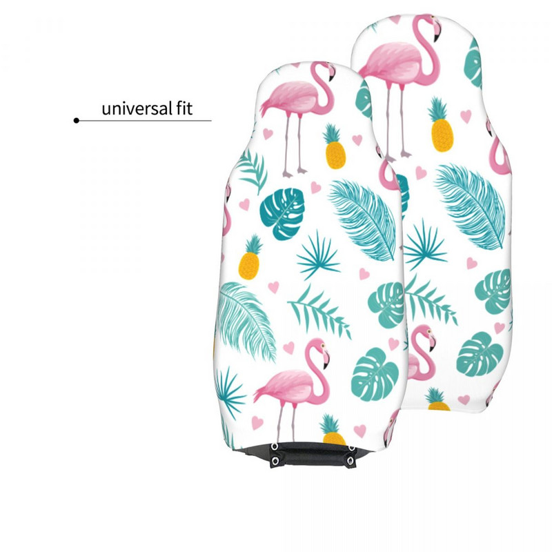Summer Flamingo Tropical Leaves Universaalne autoistme kate Four Seasons Sobivad mudelid Auto istmekate Polüester autotarvikud