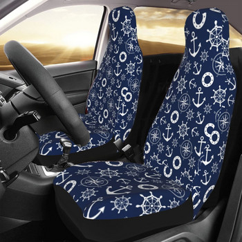 Blue Anchor Wheel Universal κάλυμμα καθίσματος αυτοκινήτου Auto εσωτερικό για όλα τα είδη Μοντέλα πλοήγησης Καλύμματα προστασίας καθισμάτων αυτοκινήτου Ψάρεμα