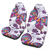 Butterfly Pattern Universalus automobilio sėdynės užvalkalo apsauginis salono aksesuaras Spalvingi drugeliai automobilio sėdynės apsauga poliesteris