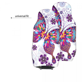 Модел на пеперуда Универсален протектор за калъф за столче за кола Аксесоари за интериора Цветни пеперуди Протектор за столче за кола Полиестер
