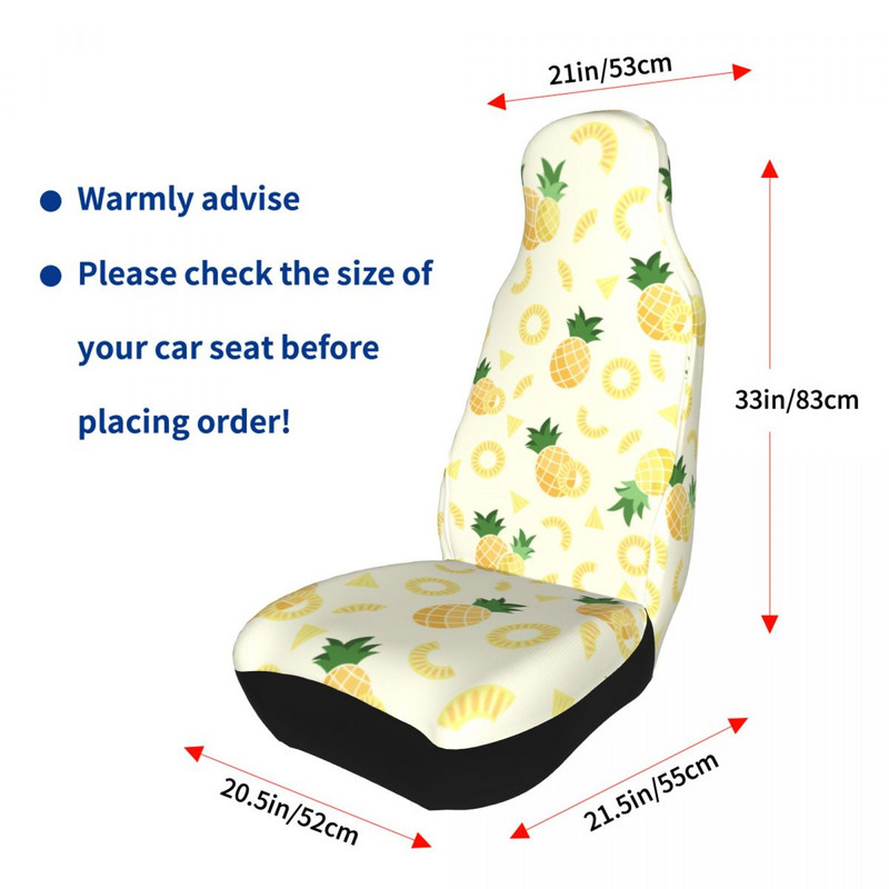 Ananas Summer Fruits Husă universală pentru scaun auto impermeabilă AUTOYOUTH Protector pentru scaune auto din poliester stil auto
