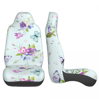 Цветя и летящи пеперуди Универсално покривало за столче за кола Four Seasons Подходящо за всякакви модели Протектор за столче за кола Риболов