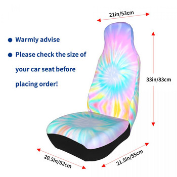 Pastel Swirl Tie Dye Πολύχρωμο Universal προστατευτικό καλύμματος καθισμάτων αυτοκινήτου Εσωτερικά αξεσουάρ για καλύμματα καθισμάτων Προστατευτικό καθισμάτων από ίνες
