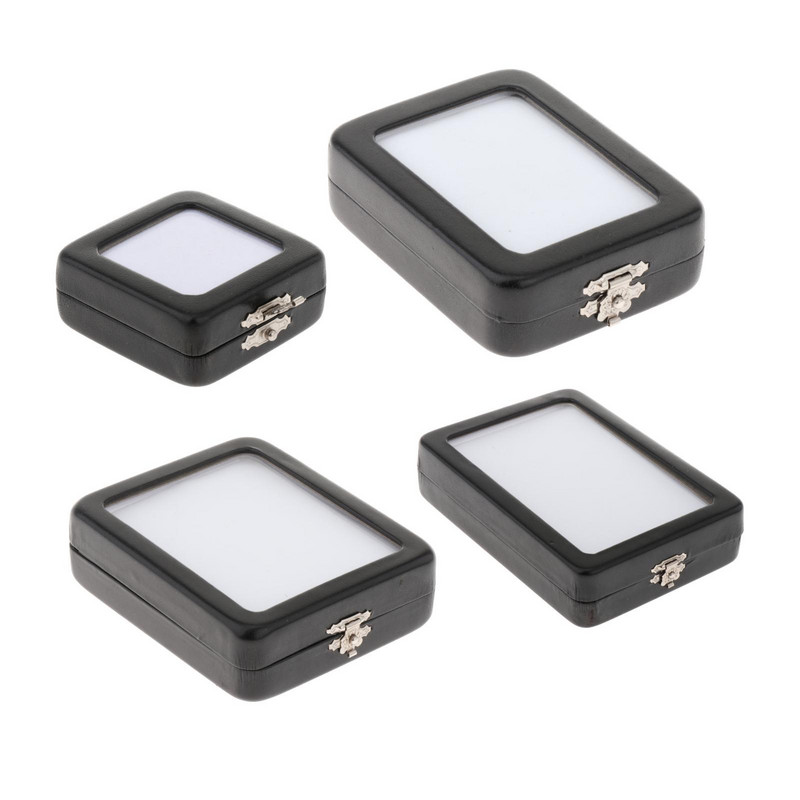 Laza gyémánt vitrin átlátszó tetővel Drágakő tároló rendszerező pulttartó vitrin ékszertároló otthoni használatra utazáshoz