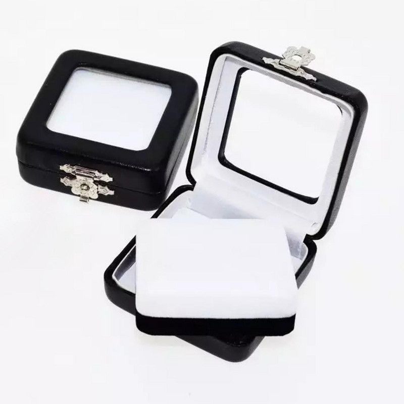 Laza gyémánt vitrin átlátszó tetővel Drágakő tároló rendszerező pulttartó vitrin ékszertároló otthoni használatra utazáshoz