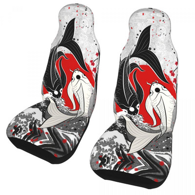Ying Yang Fish universalus automobilio sėdynės užvalkalas daugeliui automobilių SUV automobilių sėdynės kilimėlis Poliesterio žvejybai