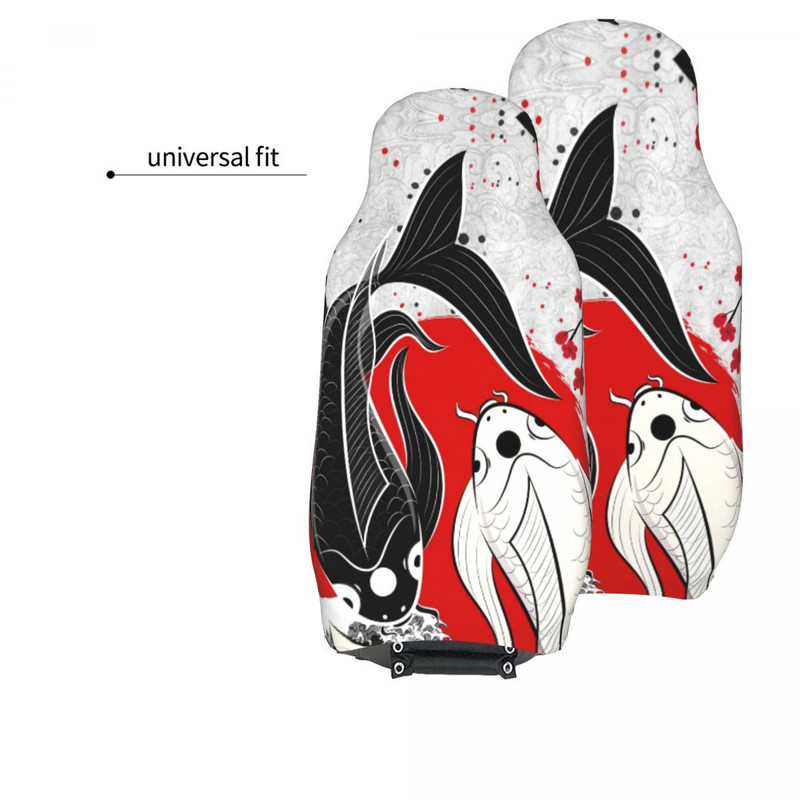 Ying Yang Fish universalus automobilio sėdynės užvalkalas daugeliui automobilių SUV automobilių sėdynės kilimėlis Poliesterio žvejybai
