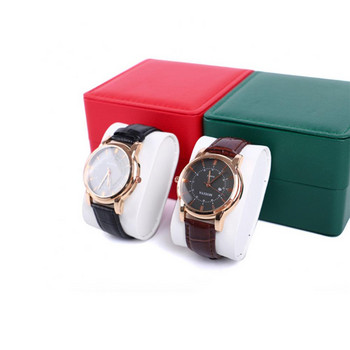 Δερμάτινο PU Δερμάτινο κιβώτιο ρολογιού Flipcover Συσκευασία Ρολόι αποθήκευσης Ρολόι χειρός Εμφάνιση Κουτί δώρου με κοσμηματοπωλείο Watchpillow