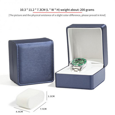 PU kožna kutija za sat Preklopni poklopac Pakiranje Kutija za sat Pohrana Prikaz za ručni sat Poklon kutija s jastučićem za sat Kutija za nakit