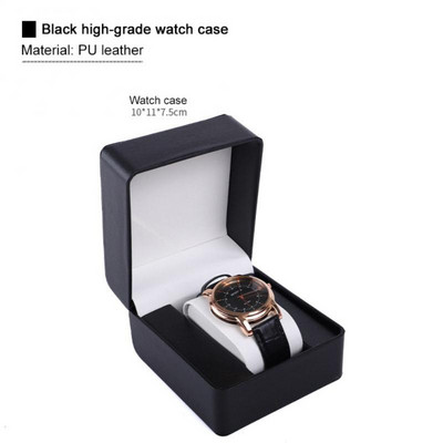 PU kožna kutija za sat Preklopni poklopac Pakiranje Kutija za sat Pohrana Prikaz za ručni sat Poklon kutija s jastučićem za sat Kutija za nakit