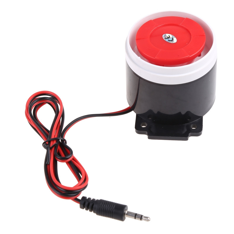 Vezetékes mini kürt sziréna otthoni biztonsági riasztórendszer 120dB egyenáramú 12V fali modulhoz