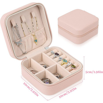 Jewelry Box Double Storage 2023 Σκουλαρίκια με δαχτυλίδι ταξιδιού Οργάνωση Αστεία μοτίβο τυπωμένη τσάντα με φερμουάρ Δερμάτινο διπλό κουτί με μεγάλο πτερύγιο