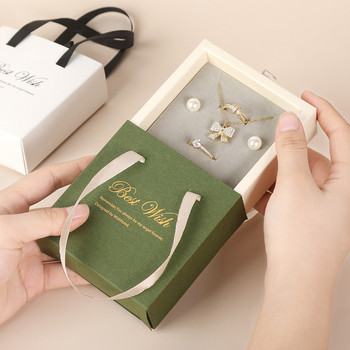 Κουτί συσκευασίας κοσμημάτων 1 τεμ. χοντρό συρτάρι Kraft για κολιέ δαχτυλίδι σκουλαρίκι Βραχιόλι δώρου Εμφάνιση κοσμημάτων Κουτί αποθήκευσης από χαρτόνι