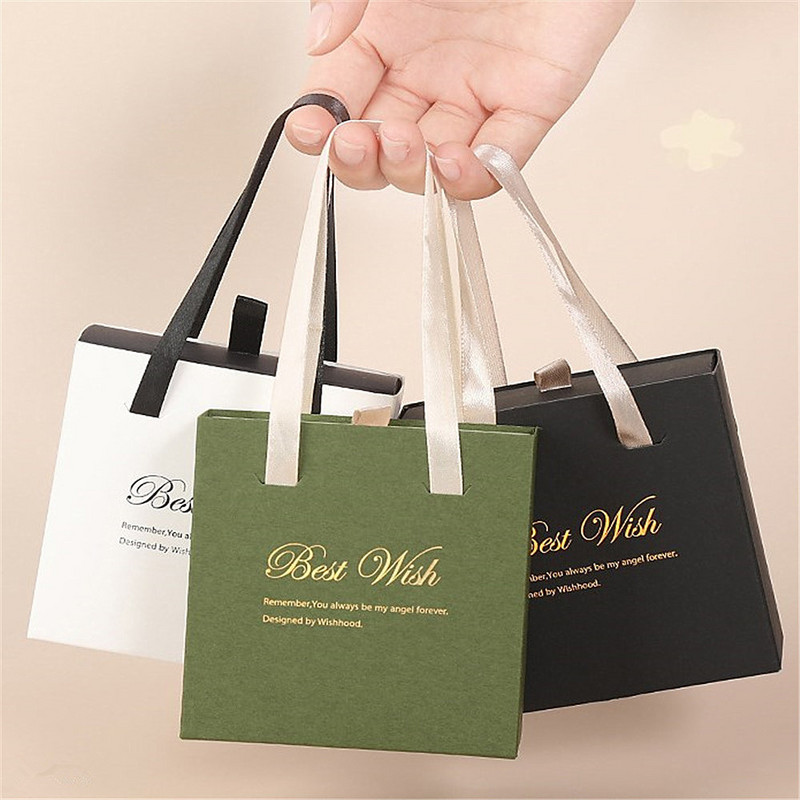 Cutie de ambalare pentru bijuterii, sertar din hârtie kraft groasă, pentru colier, cercei, inel, brățară, afișare cadou, cutie de depozitare bijuterii, carton