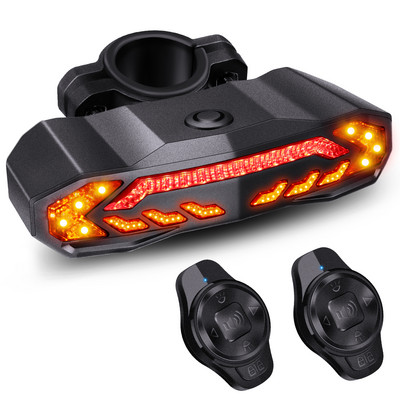 Vezeték nélküli kerékpár vibrációs riasztó vízálló motorkerékpár riasztó kültéri lovaglás kormány hátsó lámpa lopásgátló kerékpár érzékelő riasztó