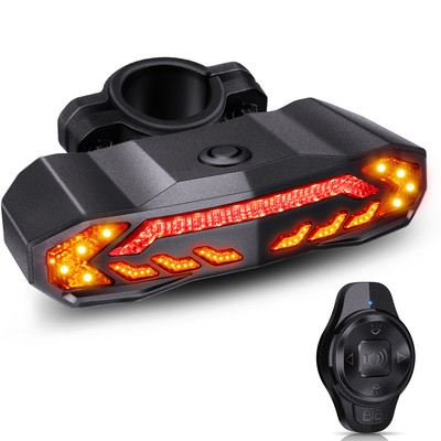 Vezeték nélküli kerékpár vibrációs riasztó vízálló motorkerékpár riasztó kültéri lovaglás kormány hátsó lámpa lopásgátló kerékpár érzékelő riasztó