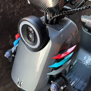 1 Pair Universal Motorcycle Winglet Aerodynamic Spoiler Wing με αυτοκόλλητο διακοσμητικό αυτοκόλλητο μοτοσυκλέτας για σκούτερ μοτοσικλετών