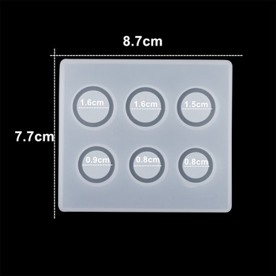 1 τμχ Δαχτυλίδια Ρητίνης Εποξειδικά Καλούπια Κοσμήματα Συλλογή καλουπιών σιλικόνης Χειροποίητα για DIY Αξεσουάρ καλουπιών για κοσμήματα από σιλικόνη από κρύσταλλο