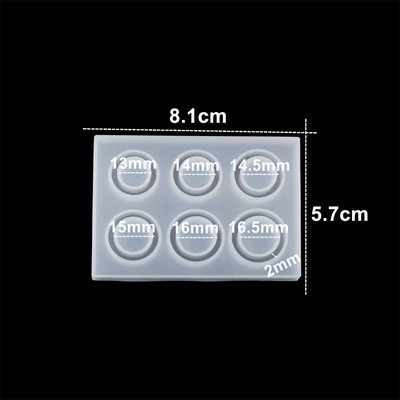 1 τμχ Δαχτυλίδια Ρητίνης Εποξειδικά Καλούπια Κοσμήματα Συλλογή καλουπιών σιλικόνης Χειροποίητα για DIY Αξεσουάρ καλουπιών για κοσμήματα από σιλικόνη από κρύσταλλο