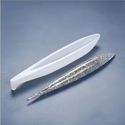 1db átlátszó toll szilikon forma szárított virággyanta dekoratív kézműves barkács golyóstoll forma epoxigyanta formák ékszerekhez