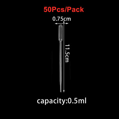 0,2/0,5/1/2/3ML pipete de transfer cu stoarcere din plastic de unică folosință picurator pentru matrițe din rășină epoxidică din silicon DIY fabricarea de bijuterii