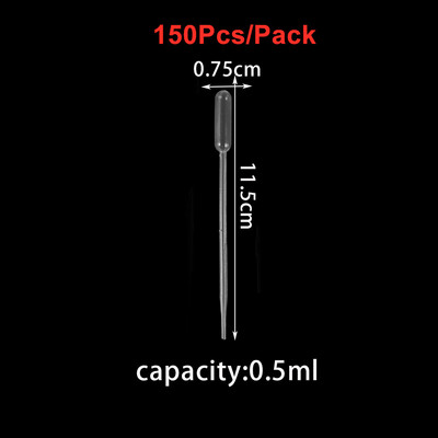 0,2/0,5/1/2/3ML pipete de transfer cu stoarcere din plastic de unică folosință picurator pentru matrițe din rășină epoxidică din silicon DIY fabricarea de bijuterii