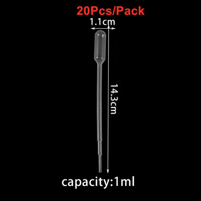 0,2/0,5/1/2/3ML pipete de transfer cu stoarcere din plastic de unică folosință picurator pentru matrițe din rășină epoxidică din silicon DIY fabricarea de bijuterii