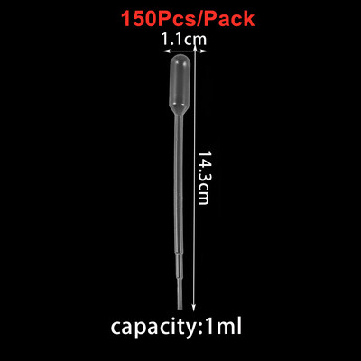 0,2/0,5/1/2/3ML pipete de transfer cu stoarcere din plastic de unică folosință picurator pentru matrițe din rășină epoxidică din silicon DIY fabricarea de bijuterii