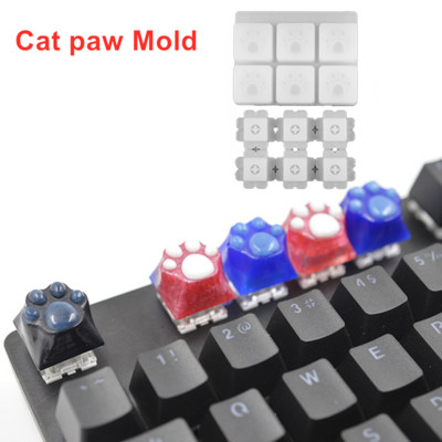 1db Kézi mechanikus játékbillentyűzet forma számítógép PC-játékos kisállat mancs billentyűsapkák szilikon formák szárított virággyanta kézművesség
