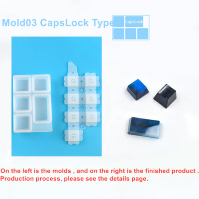 1db Kézi mechanikus játékbillentyűzet forma számítógép PC-játékos kisállat mancs billentyűsapkák szilikon formák szárított virággyanta kézművesség