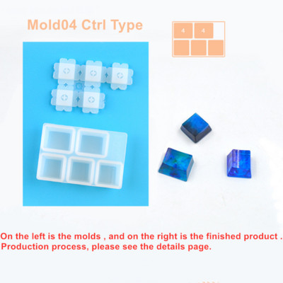 1db Kézi mechanikus játékbillentyűzet forma számítógép PC-játékos kisállat mancs billentyűsapkák szilikon formák szárított virággyanta kézművesség
