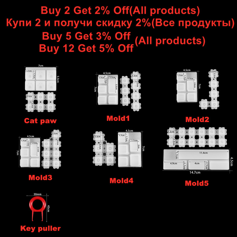 1db Kézi mechanikus játékbillentyűzet forma számítógép PC-játékos kisállat mancs billentyűsapkák szilikon formák szárított virággyanta kézművesség