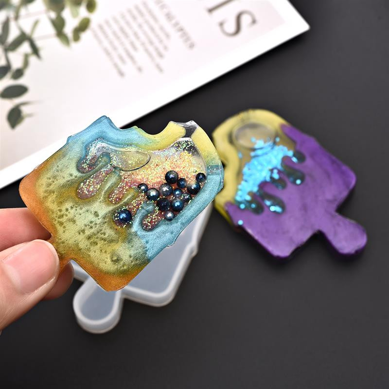 Kawaii Shaker Silikoonvormivaik Heart Star Moon jäätis UV-epoksüvaiguvormid Võtmehoidja ripats Käsitöötööriistad Ehted Tarned