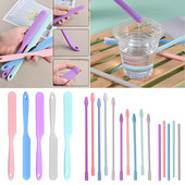 Szilikon keverőkefe kanál Epoxigyanta eszköz Barkács ékszerkészítő eszközök Krémtorta keverőpenge Könnyen tisztítható ragasztó