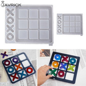 Tic Tac Toe mängulaud ja XO silikoonvormide komplekt, epoksüvaigust meisterdamise kunstimeisterdamise vorm jõuluõhtuksA Art Crafts Tools