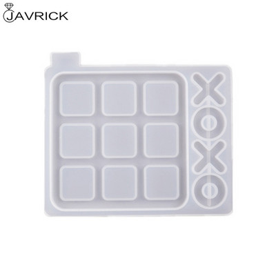 Tic Tac Toe mängulaud ja XO silikoonvormide komplekt, epoksüvaigust meisterdamise kunstimeisterdamise vorm jõuluõhtuksA Art Crafts Tools