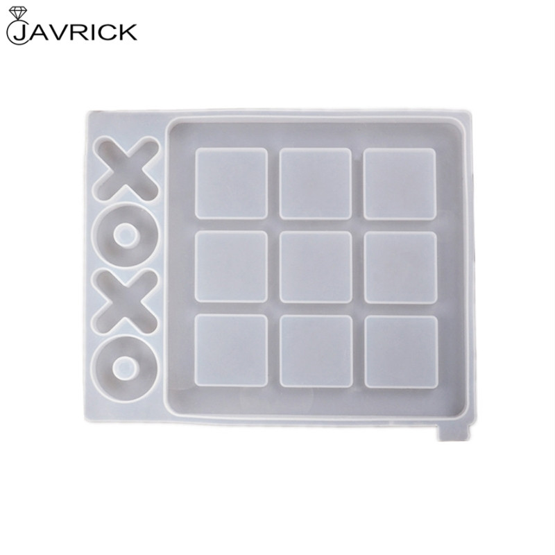Tic Tac Toe mängulaud ja XO silikoonvormide komplekt, epoksüvaigust meisterdamise kunstimeisterdamise vorm jõuluõhtuksA Art Crafts Tools