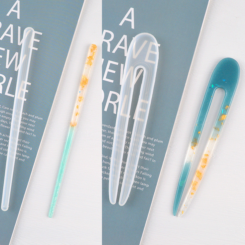 Hajtű szilikon forma Klasszikus barkácsolás kézzel készített kristálygyanta epoxi antik fejsze Hajtű evőpálcikák Hajtű haj kiegészítők